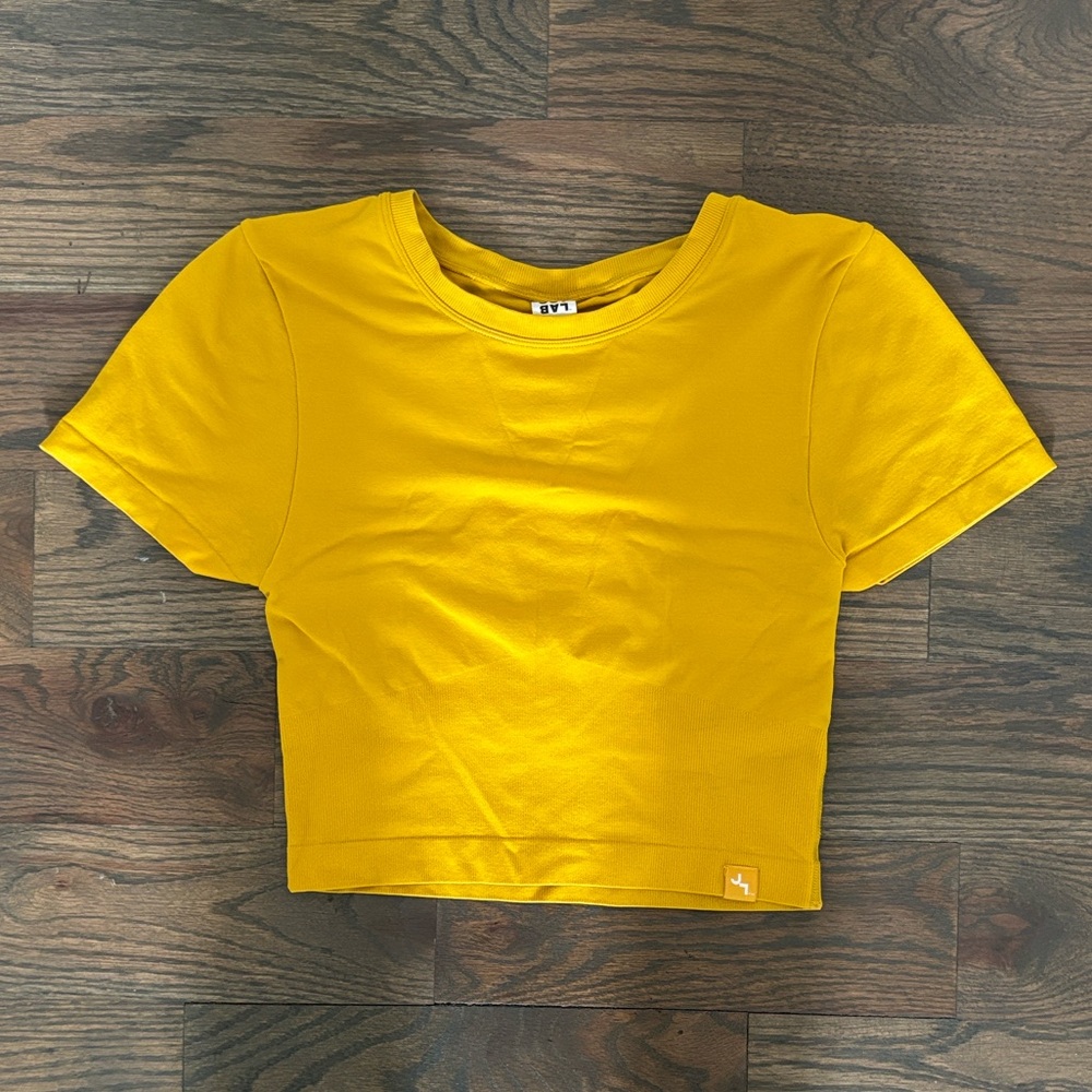 JoyLab Vibrant Yellow Tee, Size Small. Excellent Preowned Condition.